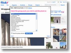 flickr multi group sender screenshot